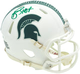 Andre Rison Autographed Michigan State Spartans Satin White Speed Mini Helmet "HOF" JSA Stock #232857