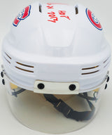 Chris Chelios Autographed Montreal Canadiens White Mini Helmet "HOF 2013" Beckett BAS Witness Stock #232840