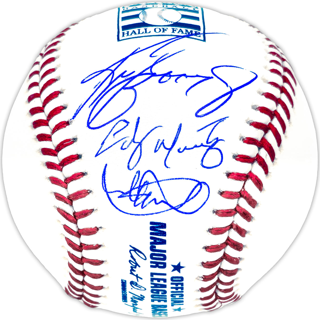 Ken Griffey Jr., Ichiro Suzuki & Edgar Martinez Autographed Official Hall of Fame HOF Logo MLB Baseball Seattle Mariners IS Holo & Beckett BAS Witness Stock #232835