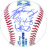 Ken Griffey Jr., Ichiro Suzuki & Edgar Martinez Autographed Official Hall of Fame HOF Logo MLB Baseball Seattle Mariners IS Holo & Beckett BAS Witness Stock #232835