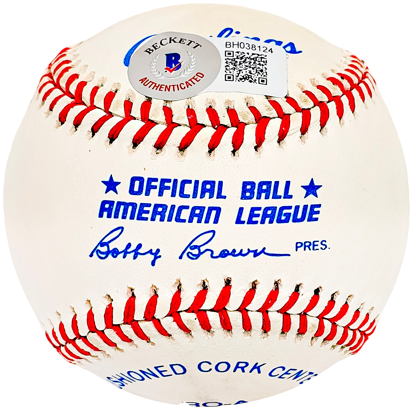 Frank Robinson Autographed Official AL Baseball Baltimore Orioles, Cincinnati Reds Beckett BAS #BH038124