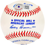 Frank Robinson Autographed Official AL Baseball Baltimore Orioles, Cincinnati Reds Beckett BAS #BH038124