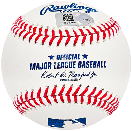 Dustin May Autographed Official MLB Baseball Los Angeles Dodgers Fanatics Holo #JD830988