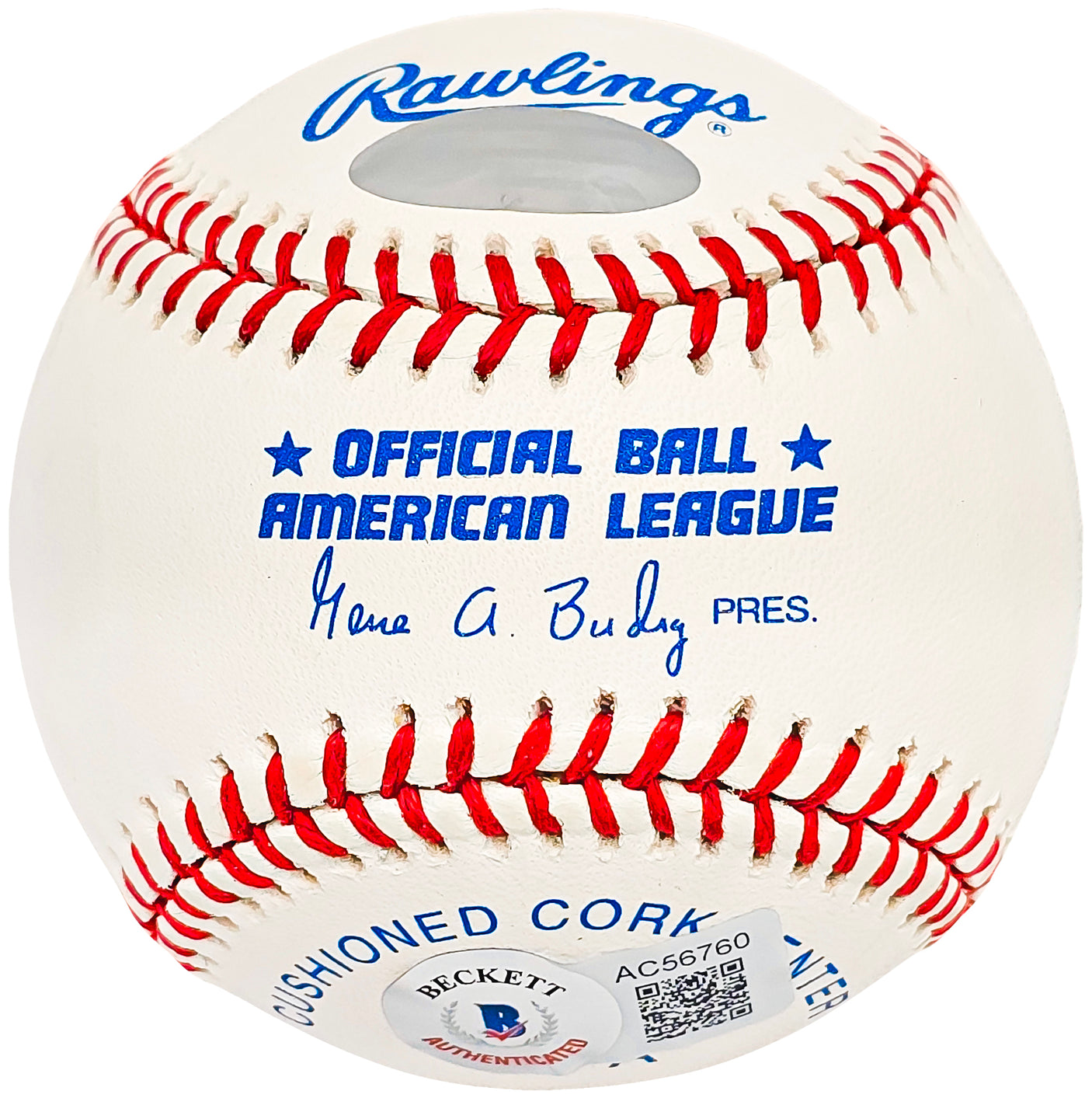 Kirby Puckett Autographed Official Baseball Minnesota Twins "HOF 2001" Steiner & Beckett BAS #AC56760