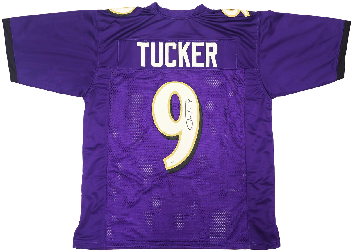 Baltimore Ravens Justin Tucker Autographed Purple Jersey JSA Stock #232737