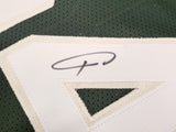 Milwaukee Bucks Giannis Antetokounmpo Autographed Green Jersey Beckett BAS Witness Stock #232744