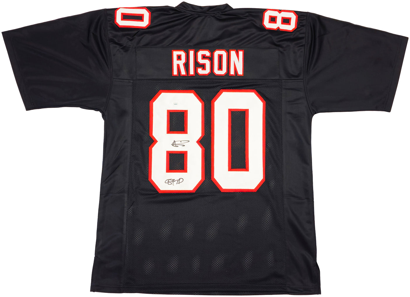 Atlanta Falcons Andre Rison Autographed Black Jersey "84 TD" JSA Stock #233378