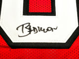 Atlanta Falcons Andre Rison Autographed Red Jersey "Bad Moon" JSA Stock #233670