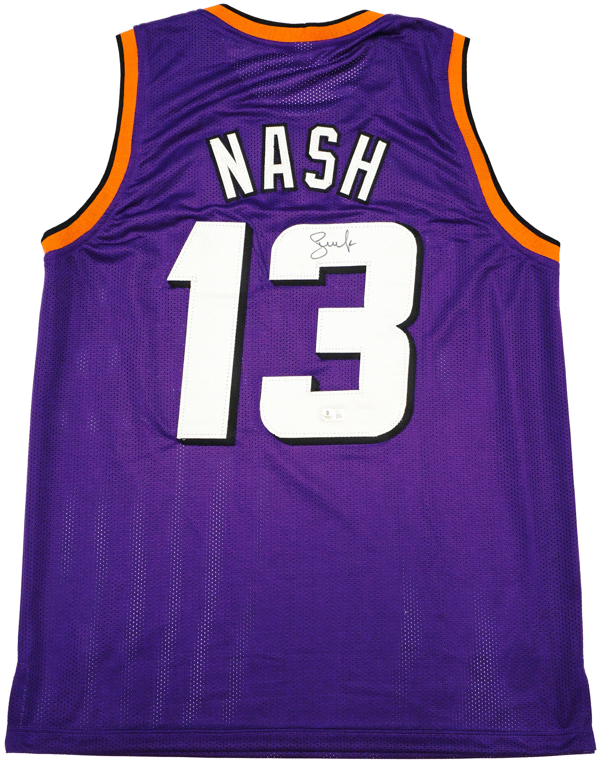 Phoenix Suns Steve Nash Autographed Purple Jersey Beckett BAS Witness Stock #233675