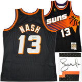 Phoenix Suns Steve Nash Autographed Black Authentic Mitchell & Ness 1996-97 Hardwood Classic Swingman Jersey Size L Beckett BAS Witness Stock #233677