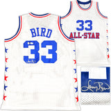 Boston Celtics Larry Bird Autographed White All Star Jersey Beckett BAS Witness Stock #233366