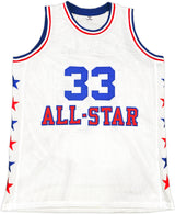 Boston Celtics Larry Bird Autographed White All Star Jersey Beckett BAS Witness Stock #233366