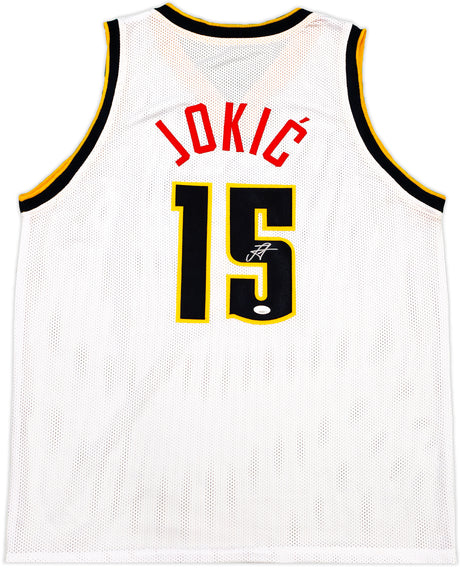 Denver Nuggets Nikola Jokic Autographed White Jersey JSA Stock #232743