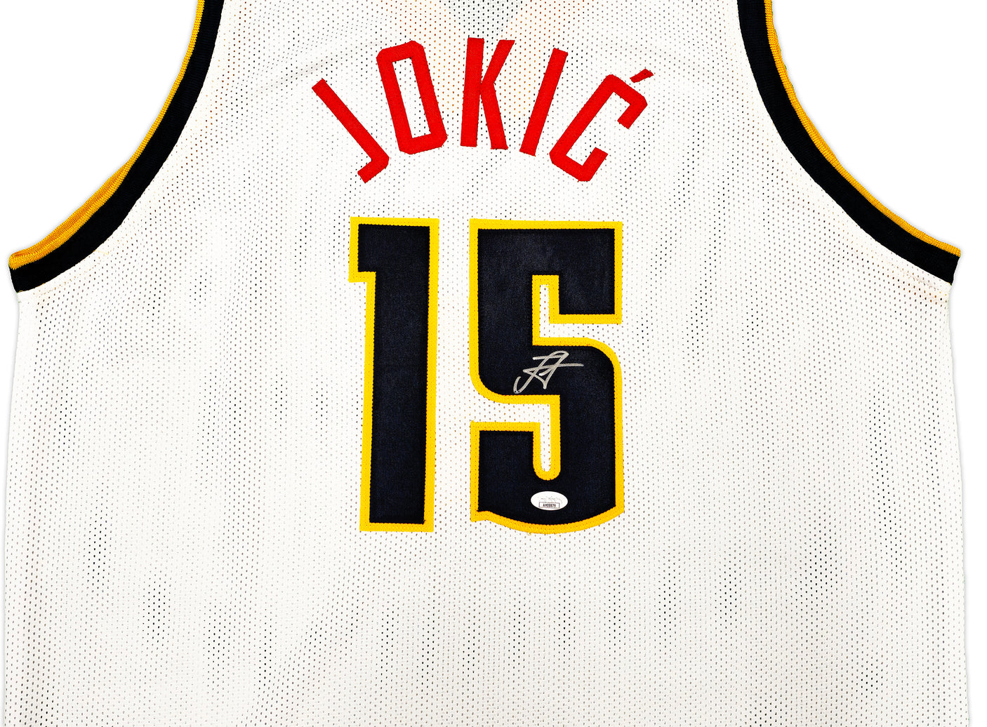 Denver Nuggets Nikola Jokic Autographed White Jersey JSA Stock #232743