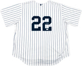 New York Yankees Juan Soto Autographed White W/Pinstripes Nike Jersey Size XXL Beckett BAS QR Stock #232742