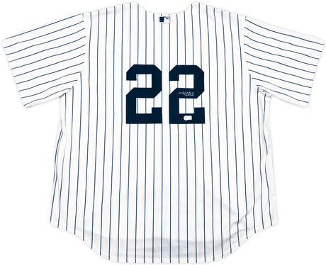 New York Yankees Juan Soto Autographed White W/Pinstripes Nike Jersey Size XXL Beckett BAS QR Stock #232742