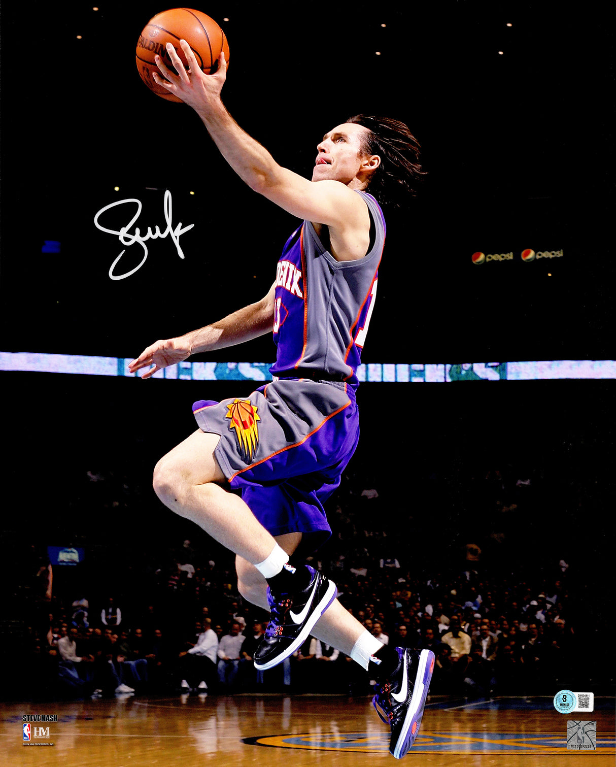 Steve Nash Autographed 16x20 Photo Phoenix Suns Beckett BAS Witness Stock #233673