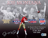 Joe Montana Autographed 8x10 Photo San Francisco 49ers Beckett BAS QR Stock #233734