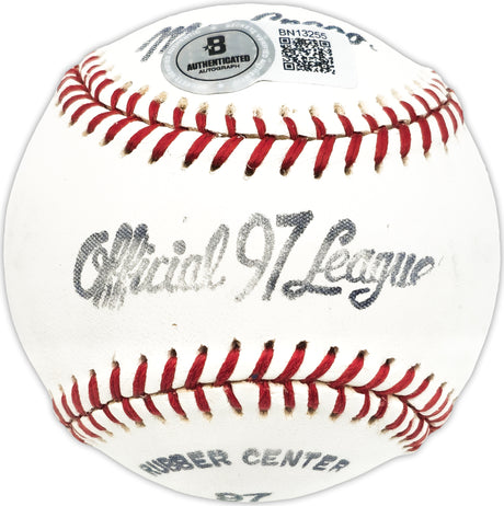 U.L. Washington Autographed Official League Baseball Kansas City Royals, Pittsburgh Pirates Beckett BAS QR #BN13255