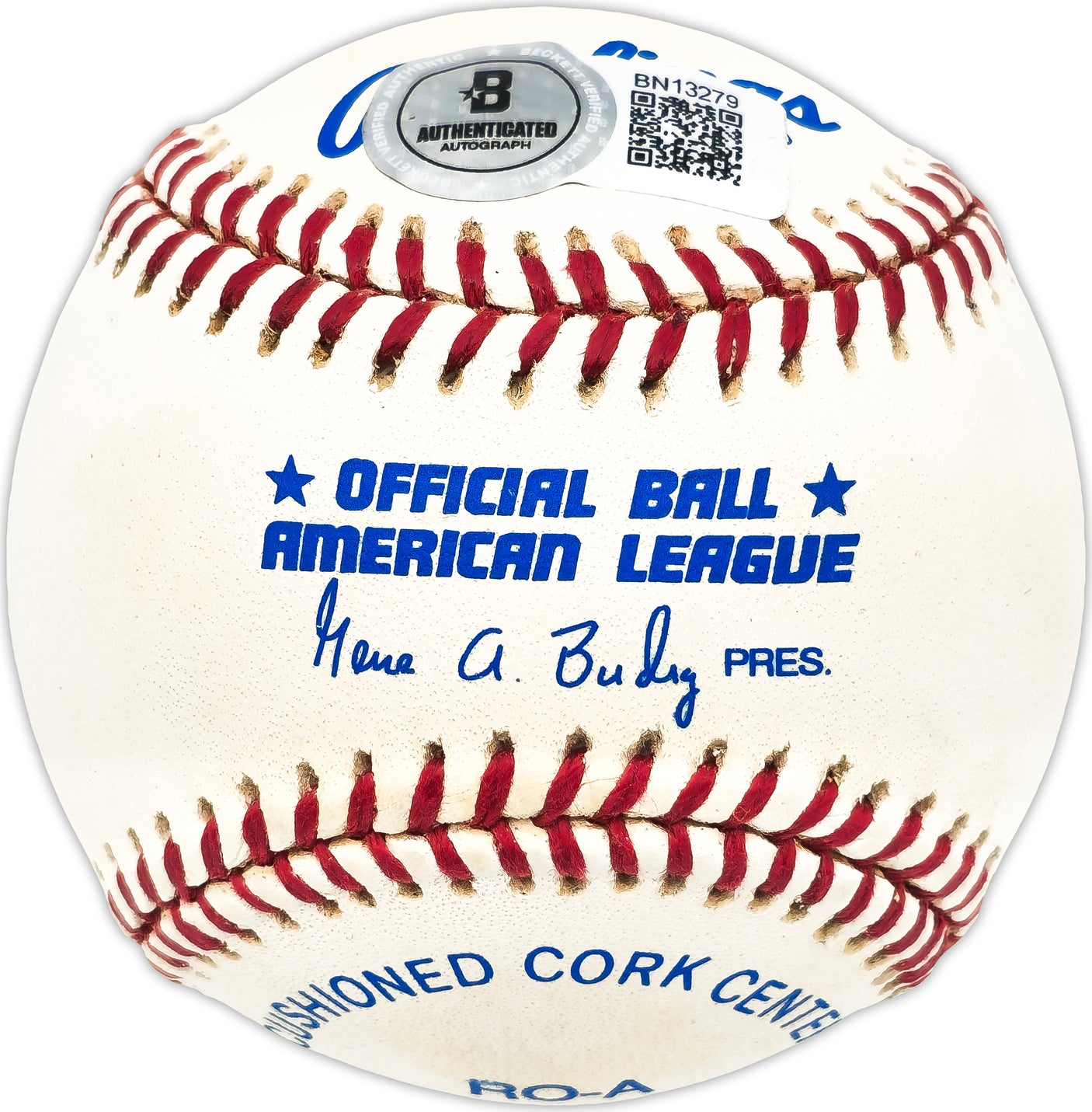 Joey Cora Autographed Official AL Baseball M's, White Sox Beckett BAS QR #BN13279