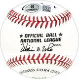 Don Drysdale Autographed Official NL Baseball Los Angeles Dodgers Beckett BAS QR #BN13285