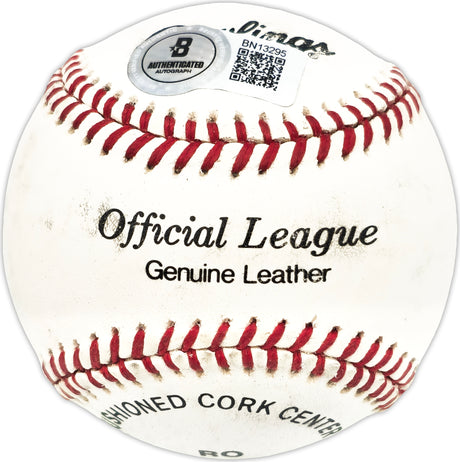 Joe Hauser Autographed Official League Baseball Baltimore Orioles, Oakland A's "1933 69 HR" Beckett BAS QR #BN13295