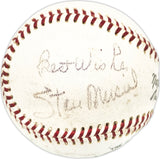 Stan Musial Autographed Official Giles NL Baseball St. Louis Cardinals "Best Wishes" Vintage Playing Days Signature Beckett BAS QR #BN13299