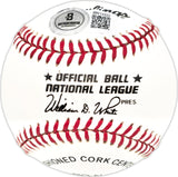 Eric Karros Autographed Official NL Baseball Los Angeles Dodgers Beckett BAS QR #BN13322