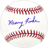 Maury Fisher Autographed Official MLB Baseball Cincinnati Reds Beckett BAS QR #BN13165