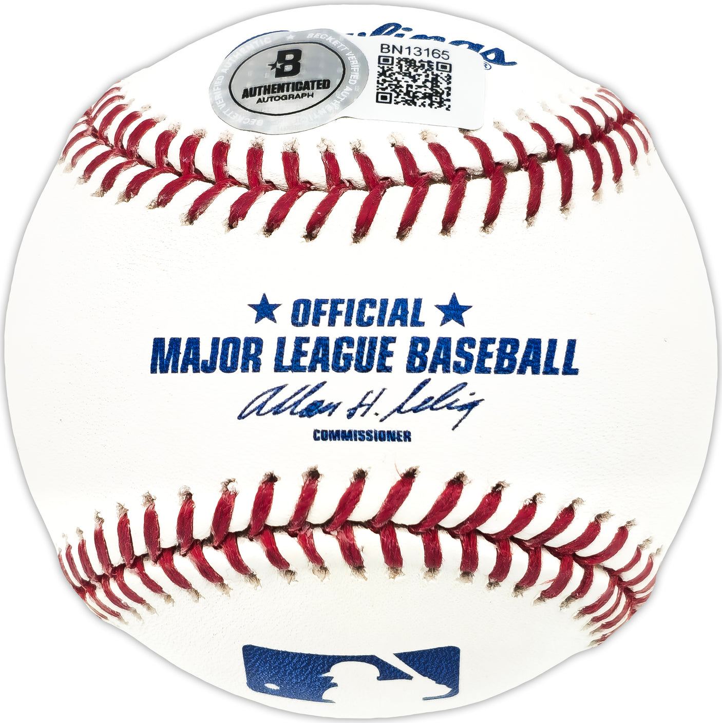 Maury Fisher Autographed Official MLB Baseball Cincinnati Reds Beckett BAS QR #BN13165