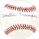 Overton Tremper Autographed Official NL Baseball Brooklyn Dodgers Beckett BAS QR #BN13182