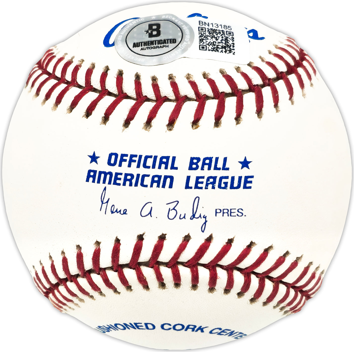 Norm Schlueter Autographed Official AL Baseball Chicago White Sox, Cleveland Indians Beckett BAS QR #BN13185