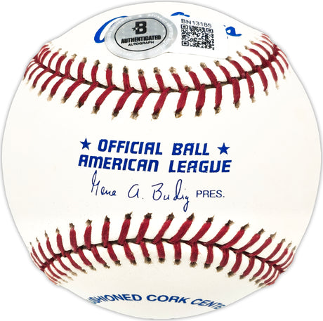 Norm Schlueter Autographed Official AL Baseball Chicago White Sox, Cleveland Indians Beckett BAS QR #BN13185