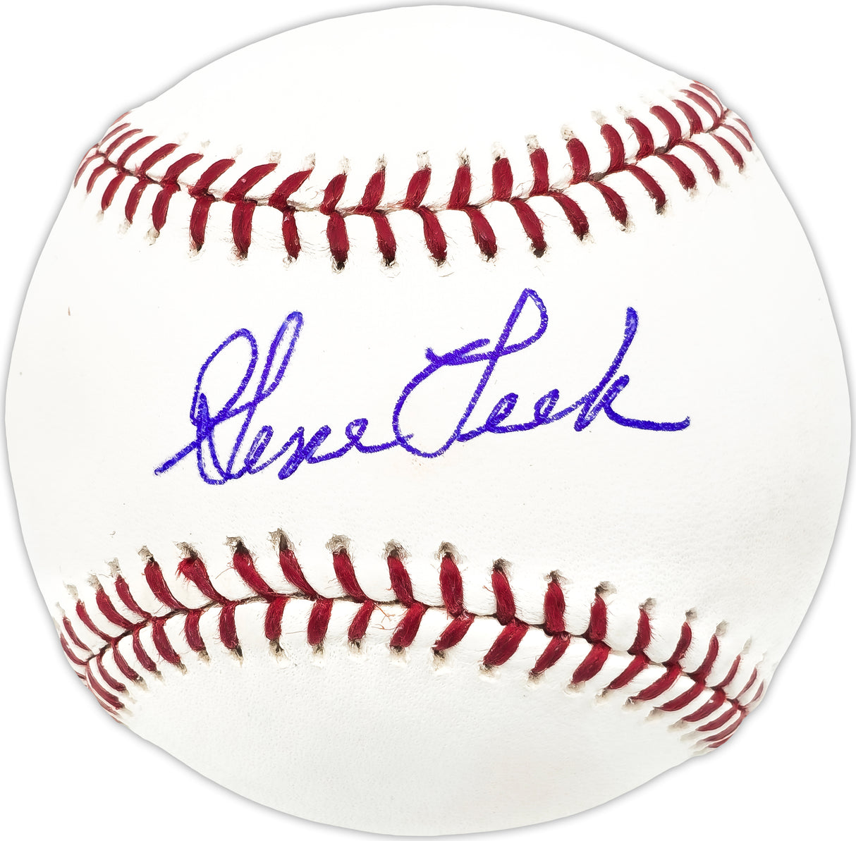 Gene Leek Autographed Official MLB Baseball Cleveland Indians, Los Angeles Angels Beckett BAS QR #BN13197