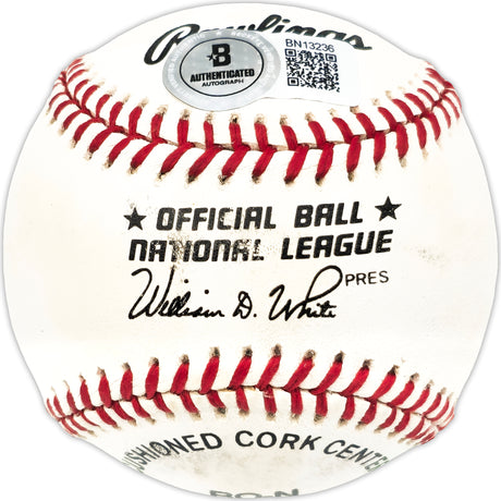 Julio Gotay Autographed Official NL Baseball Pittsburgh Pirates, St. Louis Cardinals Beckett BAS QR #BN13236