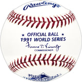 Jack Morris Autographed Official 1991 World Series Logo MLB Baseball Minnesota Twins "91 WS MVP" JSA #WP795131