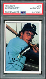 George Brett Autographed 1975 SSPC Rookie Card #167 Kansas City Royals PSA/DNA #89766491