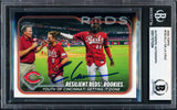 Elly De La Cruz Autographed 2024 Topps Rookie Card #133 Cincinnati Reds Beckett BAS Stock #233946