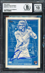 Elly De La Cruz Autographed 2024 Topps Superstar Blueprint Rookie Card #SB15 Cincinnati Reds Auto Grade Gem Mint 10 Beckett BAS Stock #233968