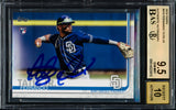 Fernando Tatis Jr. Autographed 2019 Topps Rookie Card #410 San Diego Padres BGS 9.5 Auto Grade Gem Mint 10 Beckett BAS Stock #220237