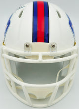 Bruce Smith Autographed Buffalo Bills White Speed Mini Helmet Beckett BAS Witness Stock #233776