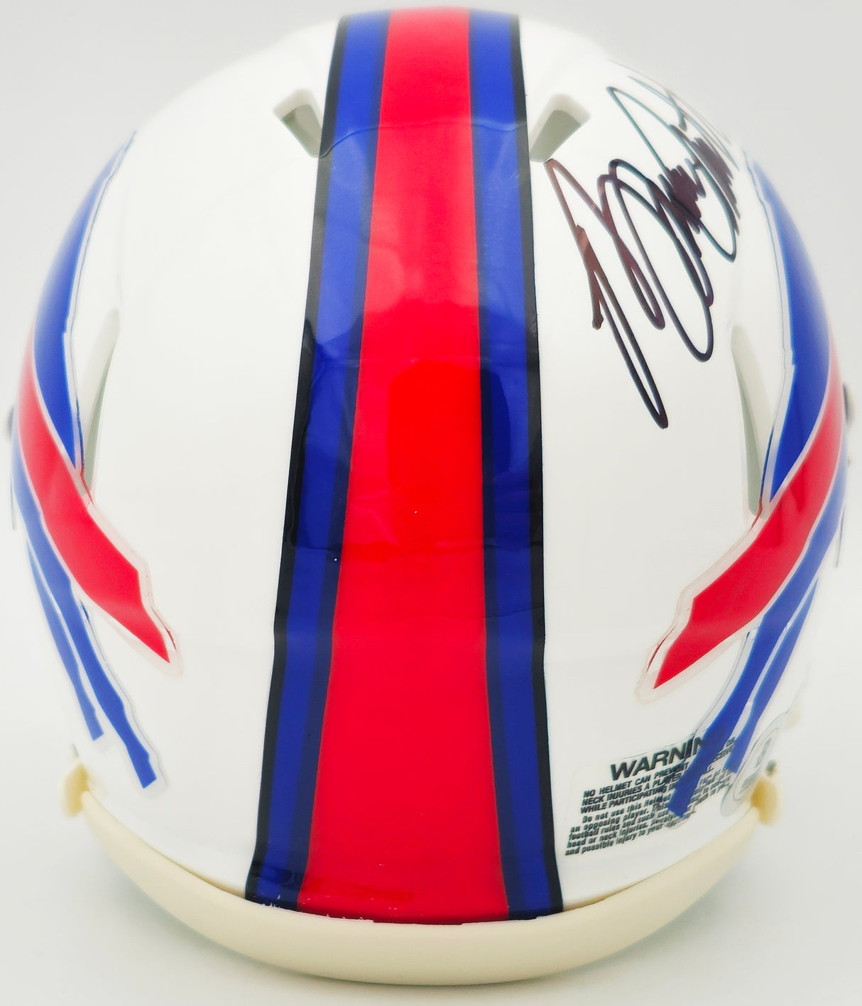 Bruce Smith Autographed Buffalo Bills White Speed Mini Helmet Beckett BAS Witness Stock #233776