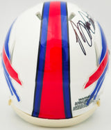 Bruce Smith Autographed Buffalo Bills White Speed Mini Helmet Beckett BAS Witness Stock #233776