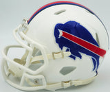 Bruce Smith Autographed Buffalo Bills White Speed Mini Helmet Beckett BAS Witness Stock #233776