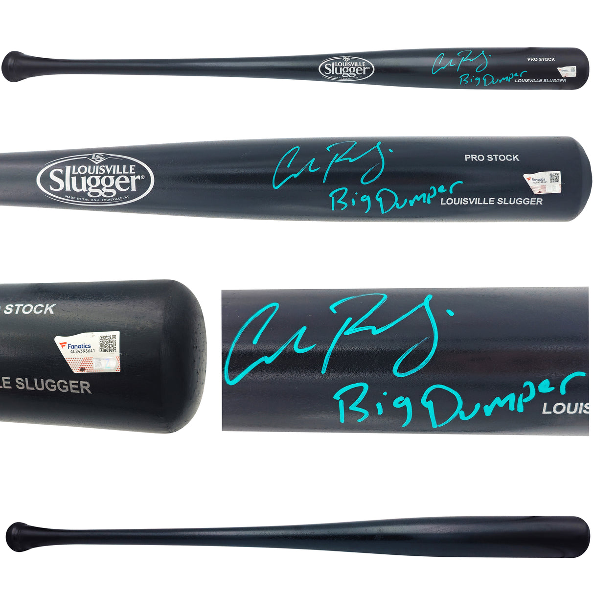 Cal Raleigh Autographed Black Louisville Slugger Pro Stock Baseball Bat Seattle Mariners "Big Dumper" Fanatics Holo Stock #233711