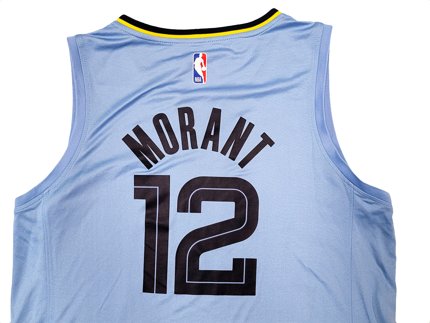 Memphis Grizzlies Ja Morant Autographed Light Blue Fanatics Jersey Size L "ROY 20" JSA Stock #207961