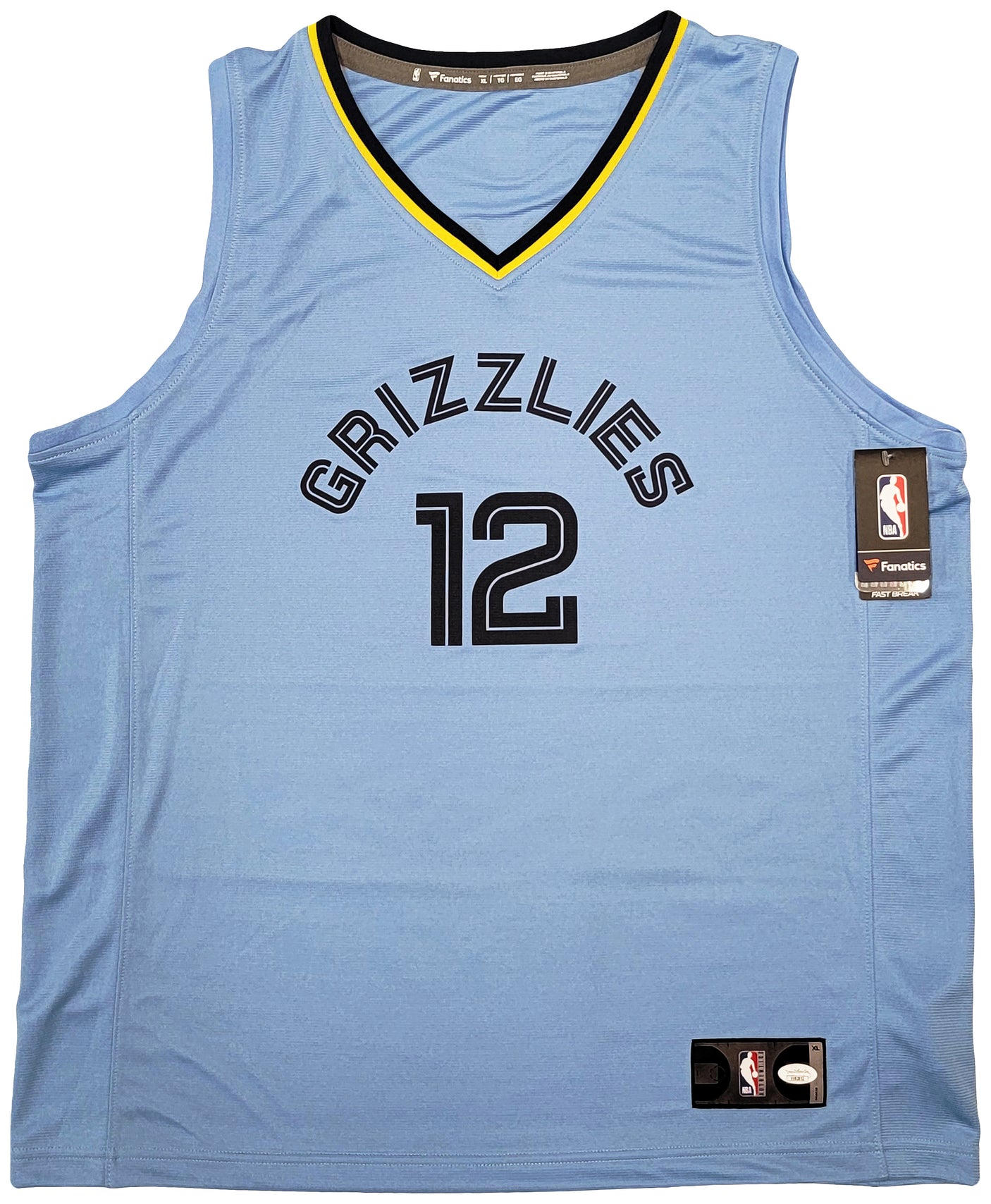 Memphis Grizzlies Ja Morant Autographed Light Blue Fanatics Jersey Size XL "ROY 20" JSA Stock #207962