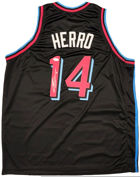 Miami Heat Tyler Herro Autographed Black Jersey JSA Stock #207955