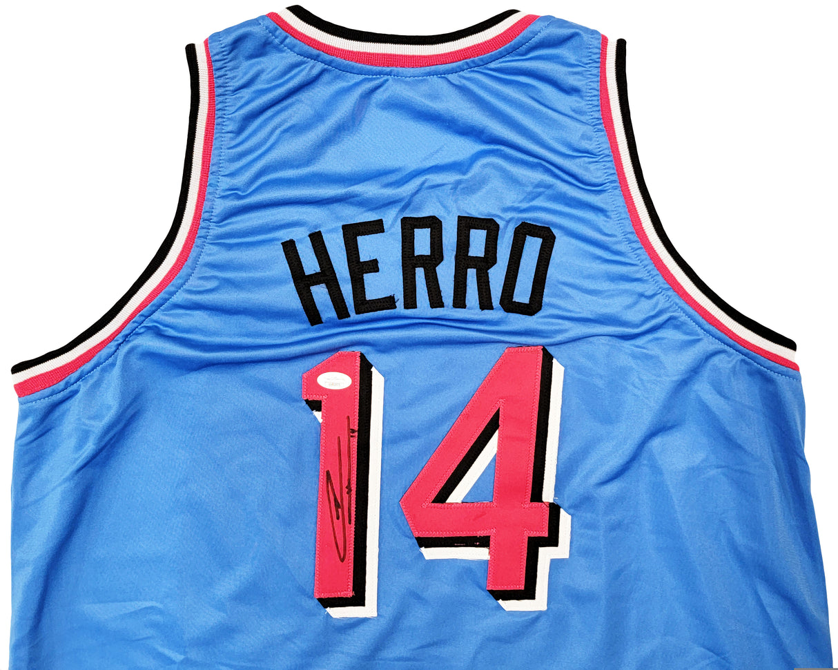 Miami Heat Tyler Herro Autographed Blue Jersey JSA Stock #207950