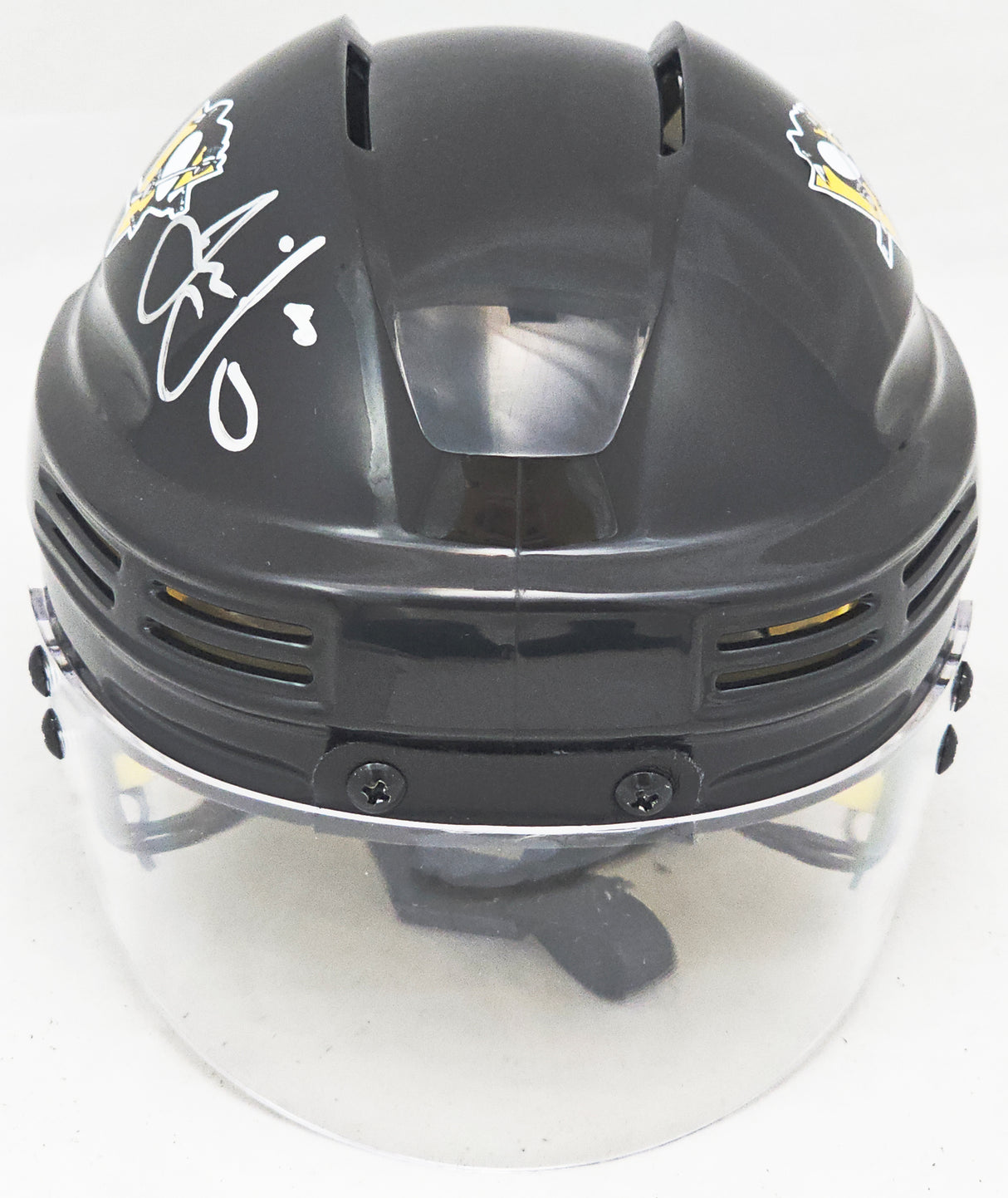 Jaromir Jagr Autographed Pittsburgh Penguins Black Mini Helmet Beckett BAS Witness Stock #219045